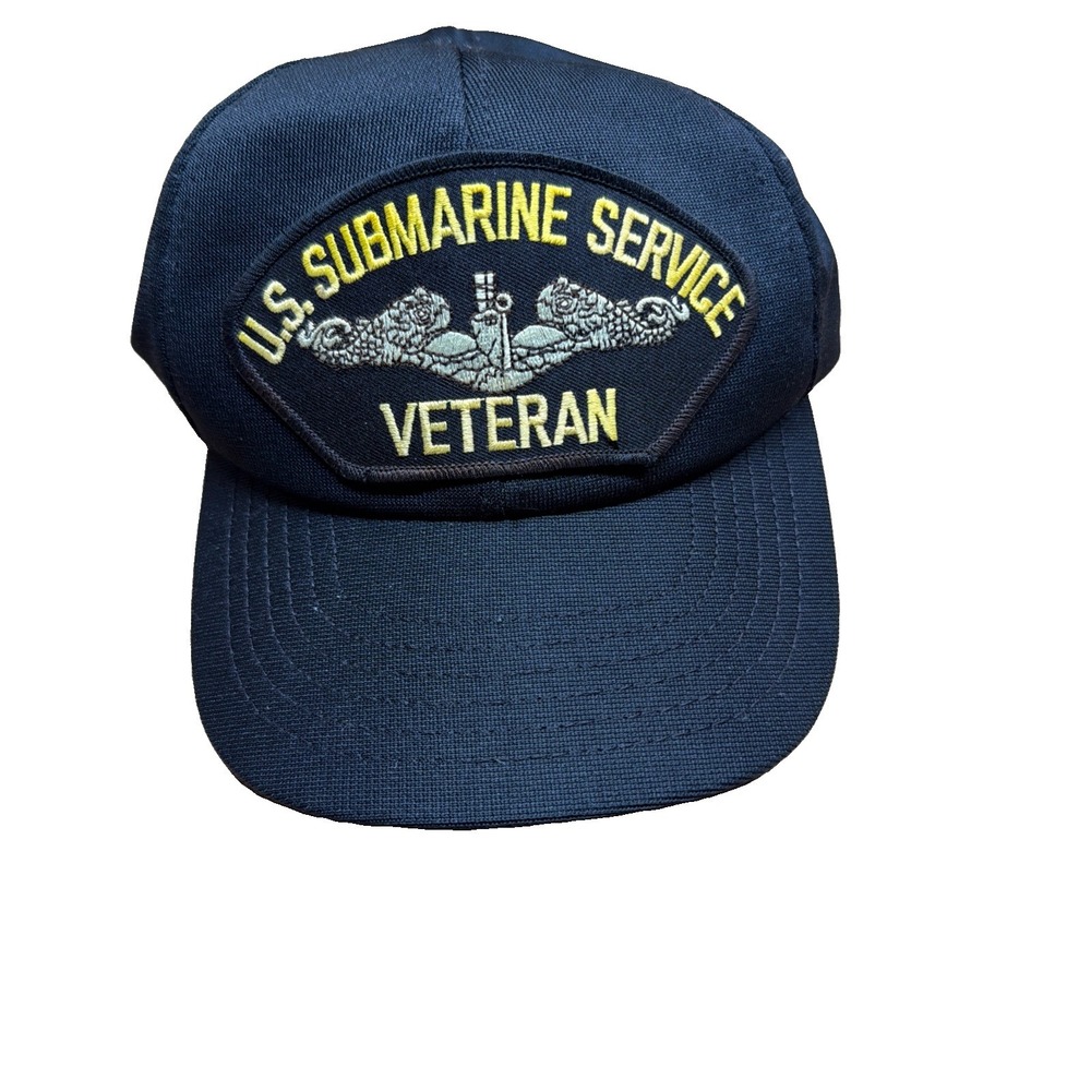 Vintage HMC Honors US Submarine Service Veteran Hat Cap Snapback USA Made Black